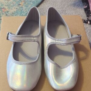 Kids Silver Mary Jane Shoes 13
